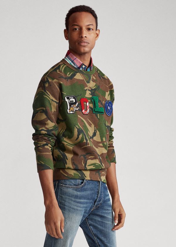 Men's Polo Ralph Lauren Polo Camo Fleece Sweatshirt | 516408OCA